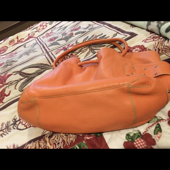 SOLD Cole Han Leather Peach Handbag - Picture 4 of 6